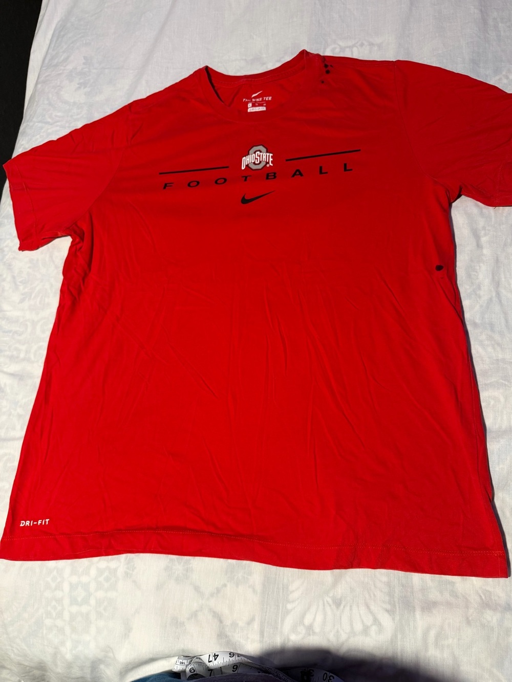 Nike Red Ohio State Football Tee with Logo size XL